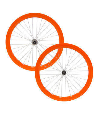 DAMCO DAMCO 700C SINGLE SPEED ORANGE 50MMTRACK (FIXIES) WHEELS