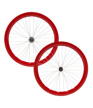 DAMCO DAMCO 700C SINGLE SPEED RED 50MMTRACK (FIXIES) WHEELS