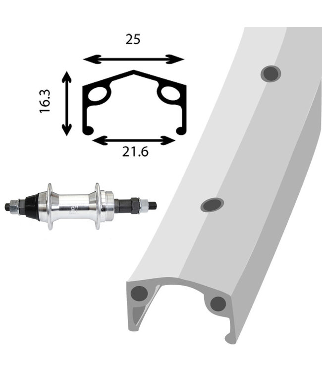 DAMCO DAMCO 700C ALLOY SILVER (SINGLE WALL)700C HYBRID WHEELS