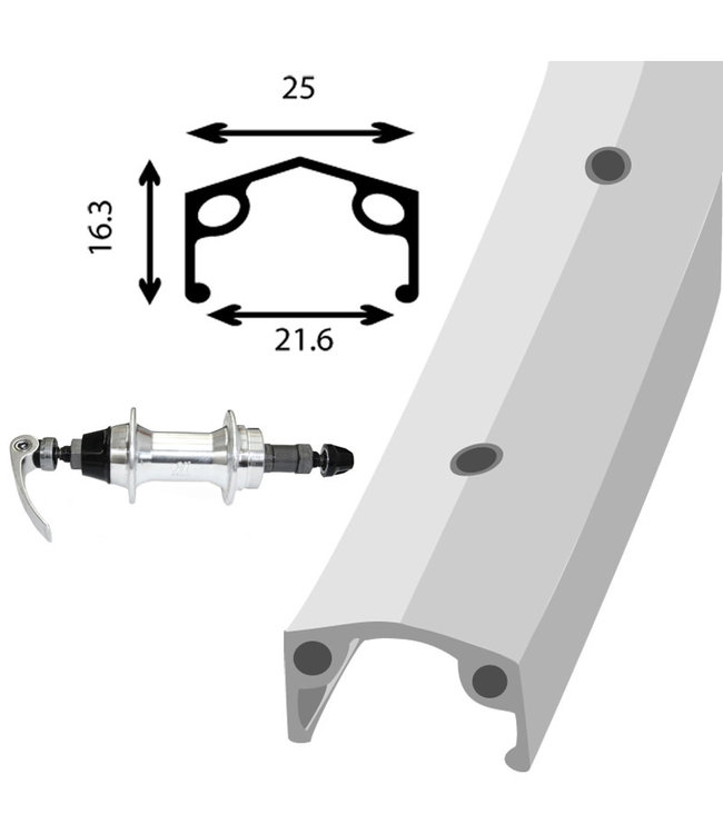 DAMCO DAMCO 700C ALLOY SILVER (SINGLE WALL)700C HYBRID WHEELS