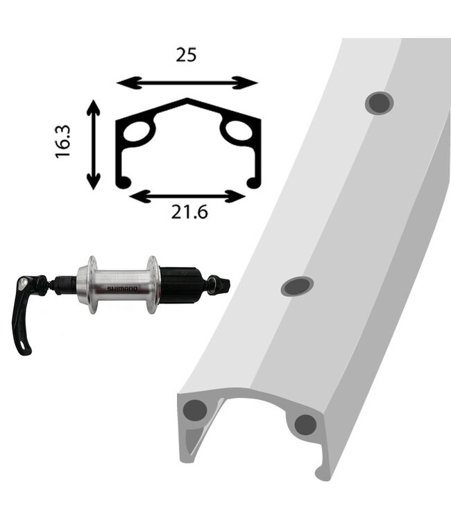 DAMCO DAMCO 700C ALLOY SILVER (SINGLE WALL)700C HYBRID WHEELS