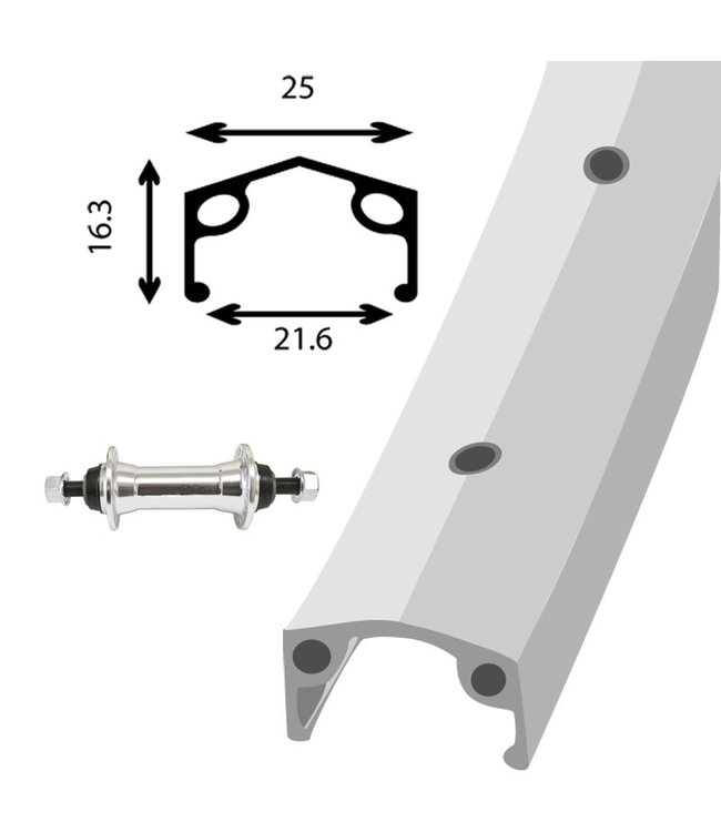 DAMCO DAMCO 700C ALLOY SILVER (SINGLE WALL)700C HYBRID WHEELS