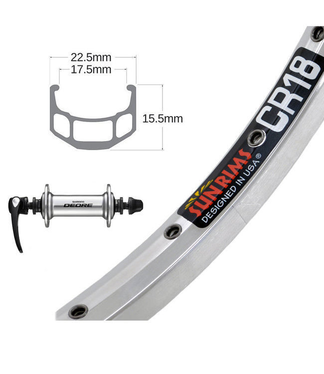 SUN 700C CR-18 SILVER700C HYBRID WHEELS