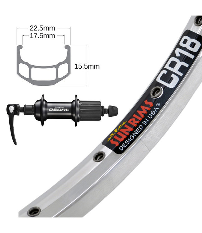 SUN 700C CR-18 SILVER700C HYBRID WHEELS