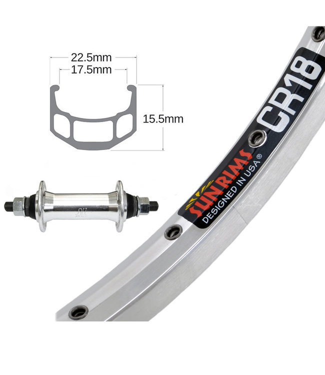 SUN 700C CR-18 SILVER700C HYBRID WHEELS