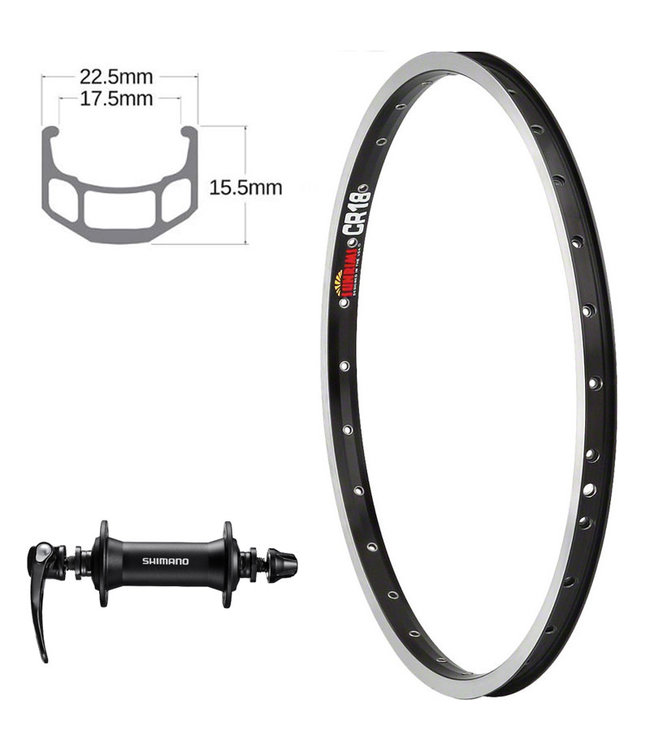 SUN 700C CR-18 BLACK700C HYBRID WHEELS