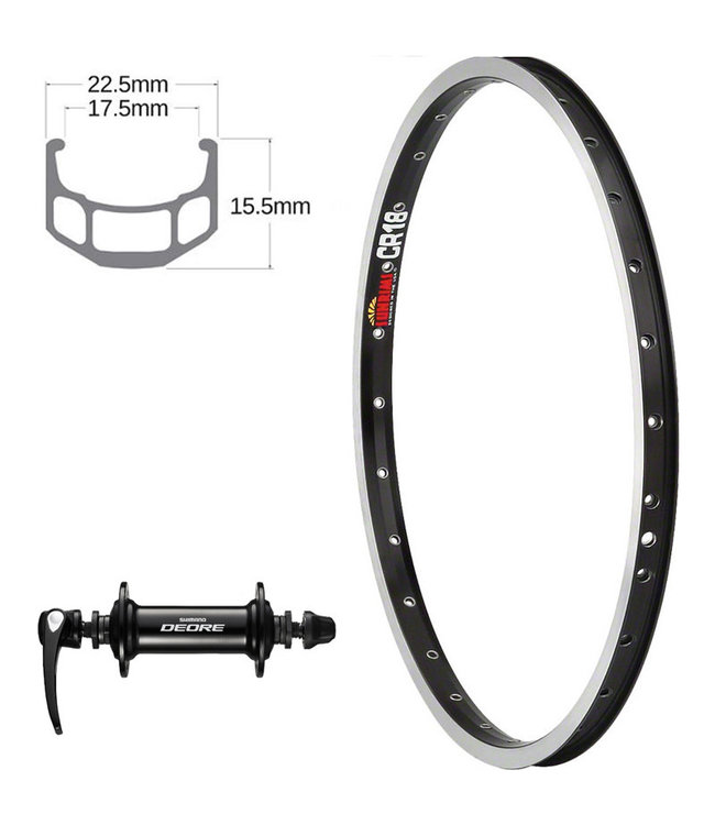 SUN 700C CR-18 BLACK700C HYBRID WHEELS