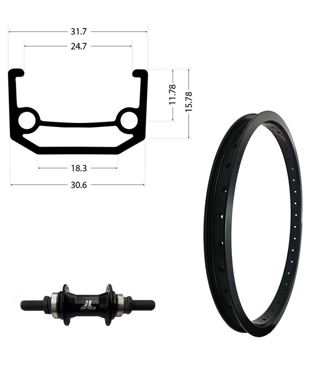 DAMCO DAMCO 20" DAMCO BLACK (BMX)BMX WHEELS