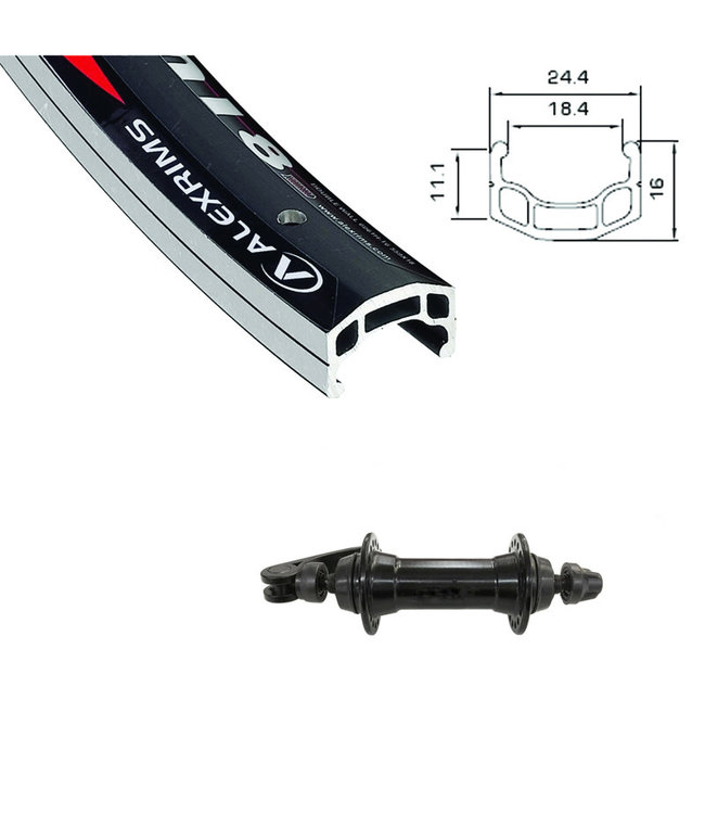 ALEXRIMS ALEXRIMS 700C DM-18 BLACK700C HYBRID WHEELS