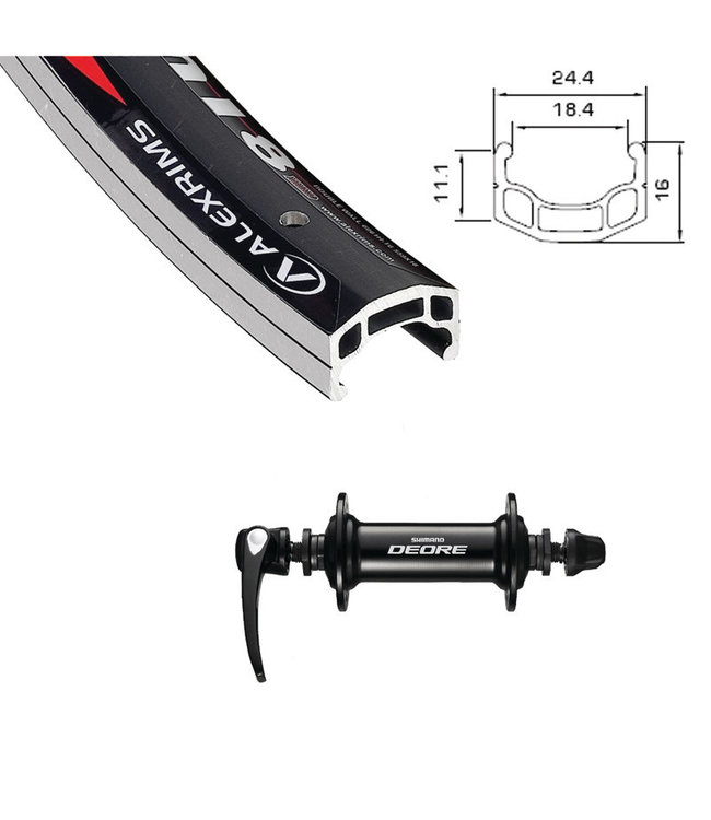 ALEXRIMS ALEXRIMS 700C DM-18 BLACK700C HYBRID WHEELS