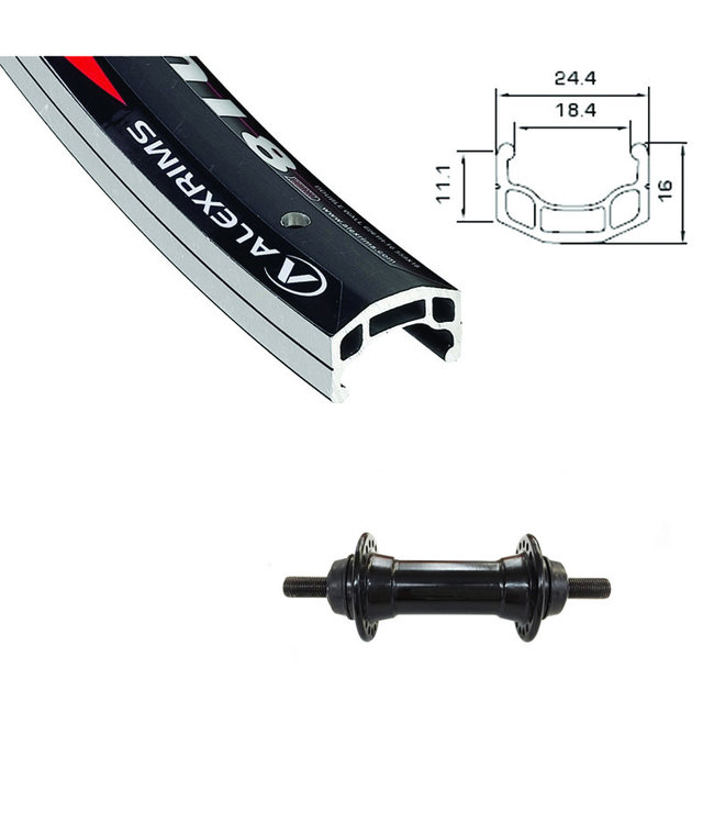 ALEXRIMS ALEXRIMS 700C DM-18 BLACK700C HYBRID WHEELS