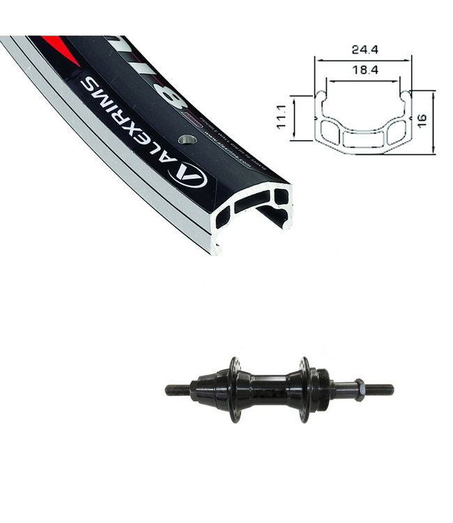 ALEXRIMS ALEXRIMS 700C DM-18 BLACK700C HYBRID WHEELS