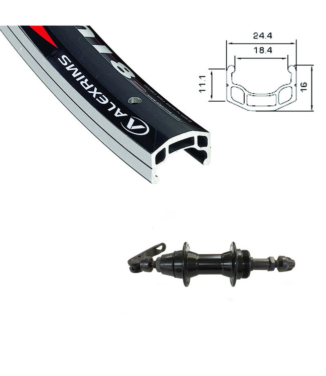 ALEXRIMS ALEXRIMS 700C DM-18 BLACK700C HYBRID WHEELS