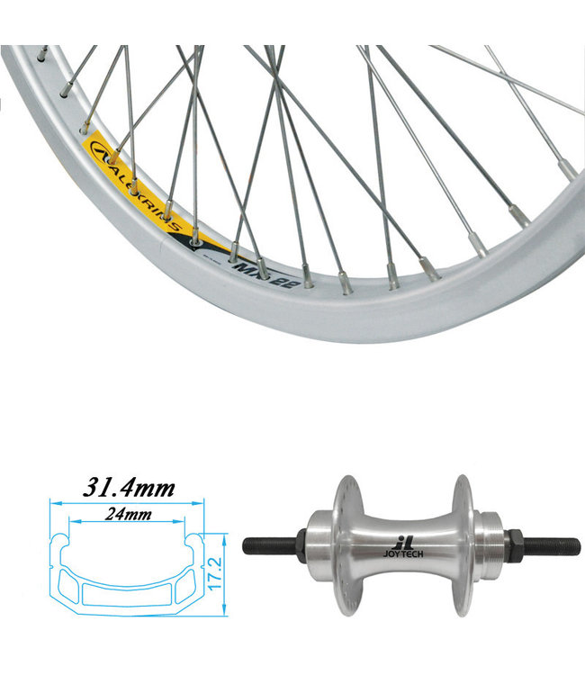 ALEXRIMS ALEXRIMS 20" MX-22 SILVER (3/8" AXLE)BMX WHEELS