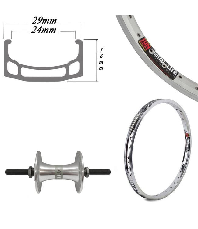 SUN RINGLE SUNringlE 20" RHYNO LITE XL SILVER (3/8 AXLE)BMX WHEELS