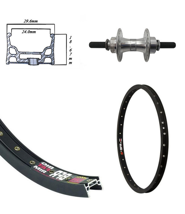 SUN RINGLE SUNringlE 20" B.F.R. BLACK (14MM AXLE)BMX WHEELS