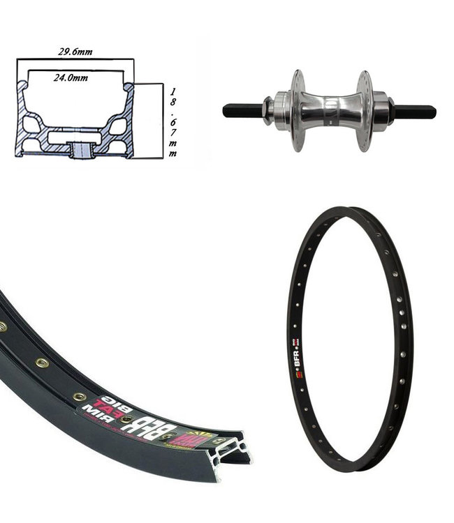 SUN RINGLE SUNringlE 20" B.F.R. BLACK (14MM AXLE)BMX WHEELS