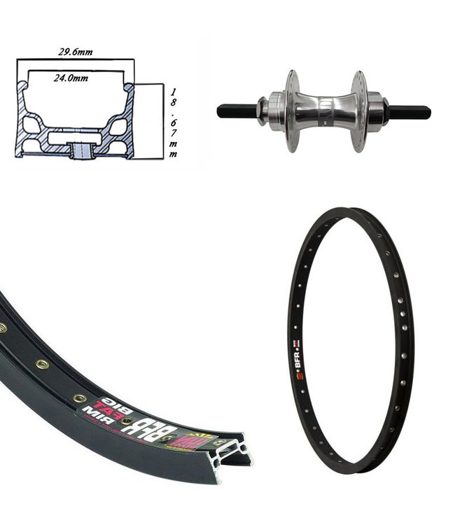 SUN RINGLE SUNringlE 20" B.F.R. BLACK (14MM AXLE)BMX WHEELS