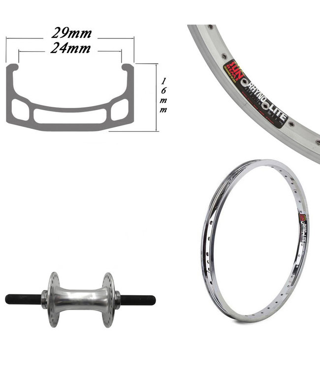 SUN RINGLE SUNringlE 20" RHYNO LITE XL SILVER (14MM AXLE)BMX WHEELS