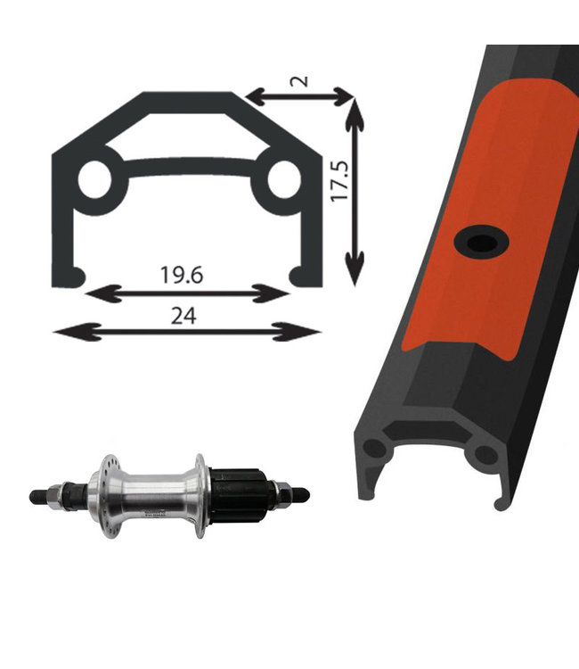 DAMCO DAMCO700C ALLOY BLACK (DOUBLE WALL)700C HYBRID WHEELS