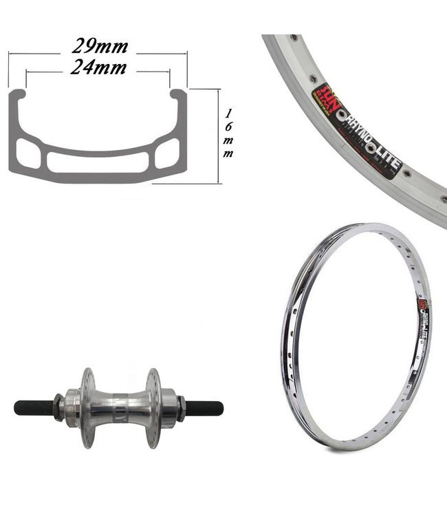 SUN RINGLE SUNringlE 20" RHYNO LITE XL SILVER (14MM AXLE)BMX WHEELS