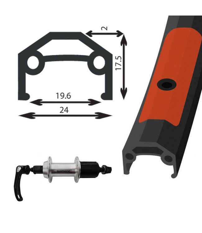 DAMCO DAMCO700C ALLOY BLACK (DOUBLE WALL)700C HYBRID WHEELS
