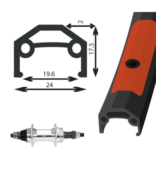 DAMCO DAMCO700C ALLOY BLACK (DOUBLE WALL)700C HYBRID WHEELS