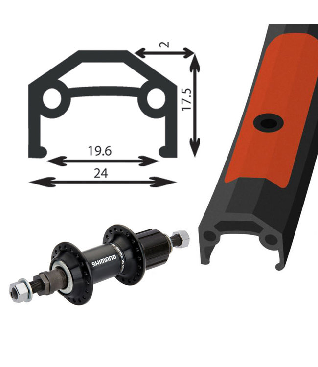 DAMCO DAMCO700C ALLOY BLACK (DOUBLE WALL)700C HYBRID WHEELS