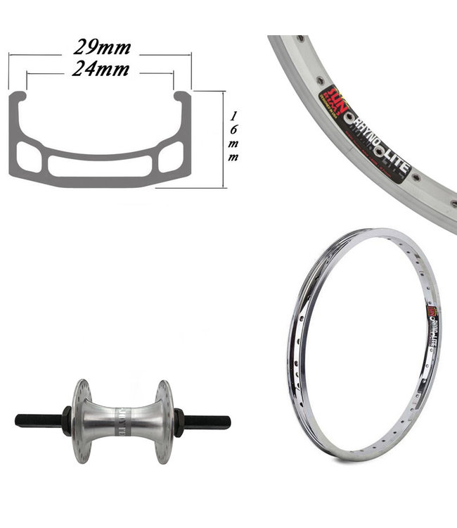 SUN RINGLE SUNringlE 20" RHYNO LITE XL SILVER (14MM AXLE)BMX WHEELS