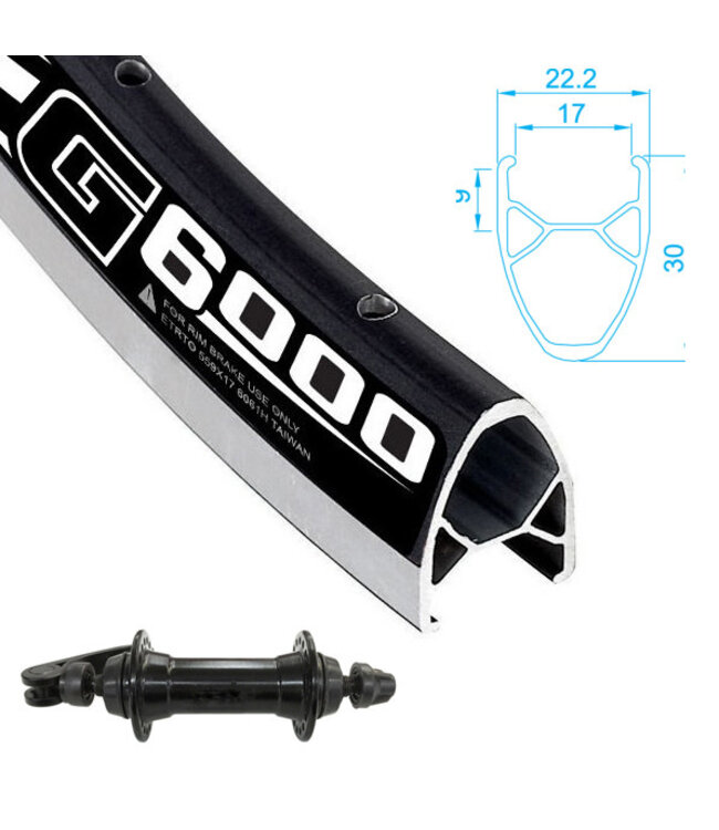 ALEXRIMS ALEXRIMS700C G-6000 BLACK700C HYBRID WHEELS