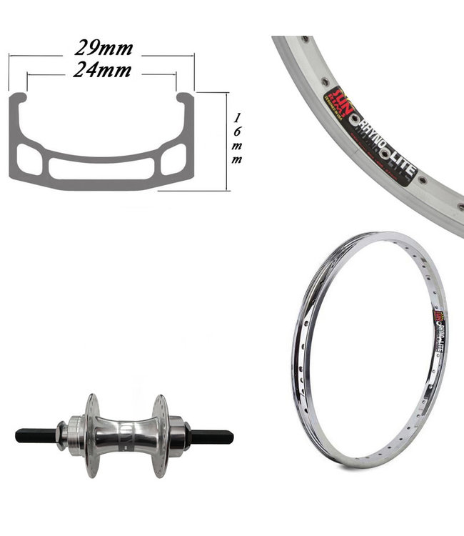 SUN RINGLE SUNringlE 20" RHYNO LITE XL SILVER (14MM AXLE)BMX WHEELS