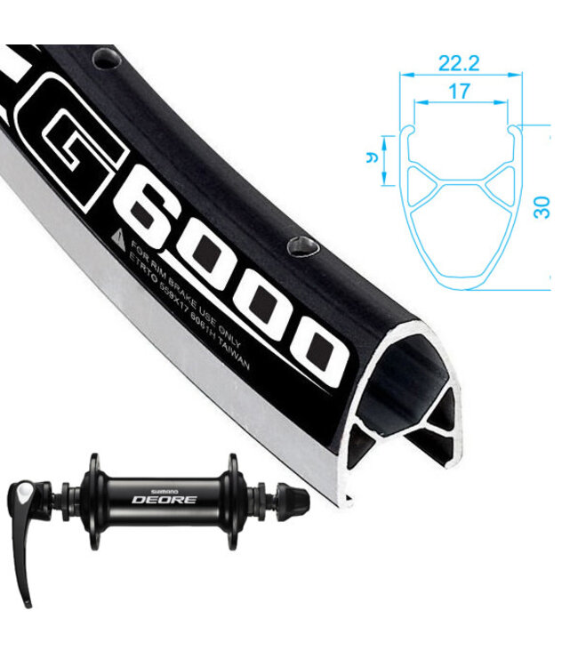 ALEXRIMS ALEXRIMS700C G-6000 BLACK700C HYBRID WHEELS