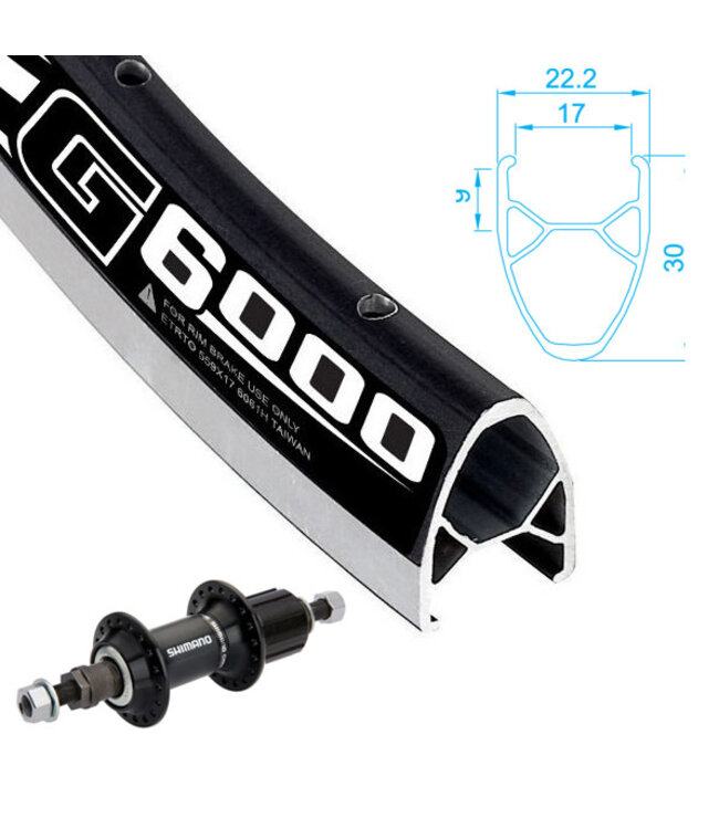 ALEXRIMS ALEXRIMS700C G-6000 BLACK700C HYBRID WHEELS