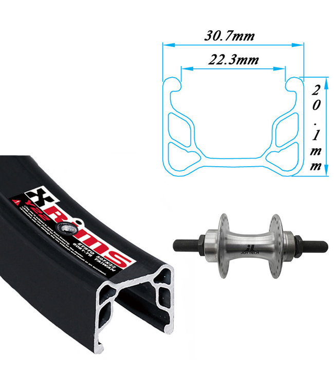 ALEXRIMS ALEXRIMS 20" Y-22 BLACK (14MM AXLE)BMX WHEELS