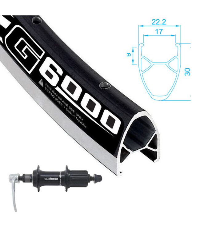 ALEXRIMS ALEXRIMS700C G-6000 BLACK700C HYBRID WHEELS