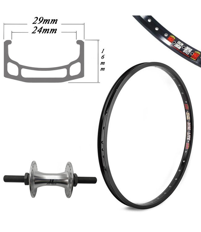 SUN RINGLE SUNringlE 20" RHYNO LITE XL BLACK (14MM AXLE)BMX WHEELS