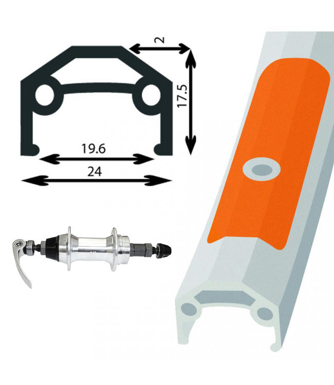 DAMCO DAMCO700C ALLOY SILVER (DOUBLE WALL)700C HYBRID WHEELS