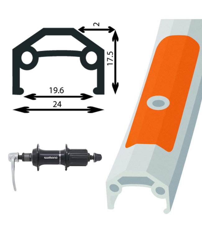 DAMCO DAMCO700C ALLOY SILVER (DOUBLE WALL)700C HYBRID WHEELS