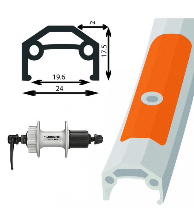 DAMCO DAMCO700C ALLOY DISC SILVER (DOUBLE WALL)700C HYBRID WHEELS DISC BRAKE