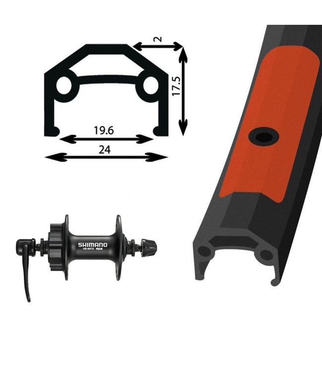 DAMCO DAMCO700C ALLOY DISC BLACK (DOUBLE WALL)700C HYBRID WHEELS DISC BRAKE