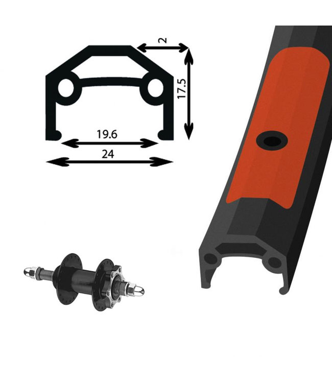 DAMCO DAMCO700C ALLOY DISC BLACK (DOUBLE WALL)700C HYBRID WHEELS DISC BRAKE