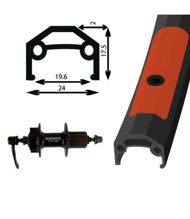 DAMCO DAMCO700C ALLOY DISC BLACK (DOUBLE WALL)700C HYBRID WHEELS DISC BRAKE