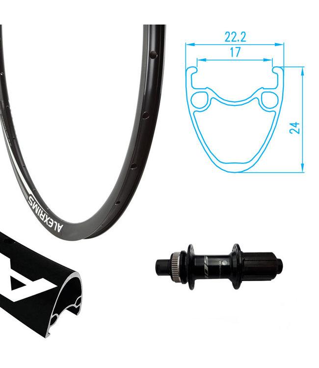 REYNOLDS REYNOLDS 700C (29") ATD-490 DISC BLACK700C ROAD WHEELS, DISC BRAKE