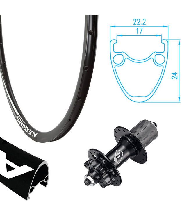 REYNOLDS REYNOLDS 700C (29") ATD-490 DISC BLACK700C ROAD WHEELS, DISC BRAKE