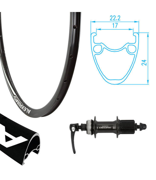 REYNOLDS REYNOLDS 700C (29") ATD-490 DISC BLACK700C ROAD WHEELS, DISC BRAKE