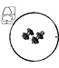 K-RACE KRACEKR 700C TRK 30 DISC BLACK (WHEEL SET)700C ROAD WHEELS, DISC BRAKE