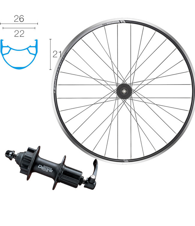 K-RACE KRACEKR 700/29" ALLY TCX DISC BLACK (TUBELESS)700C ROAD WHEELS, DISC BRAKE