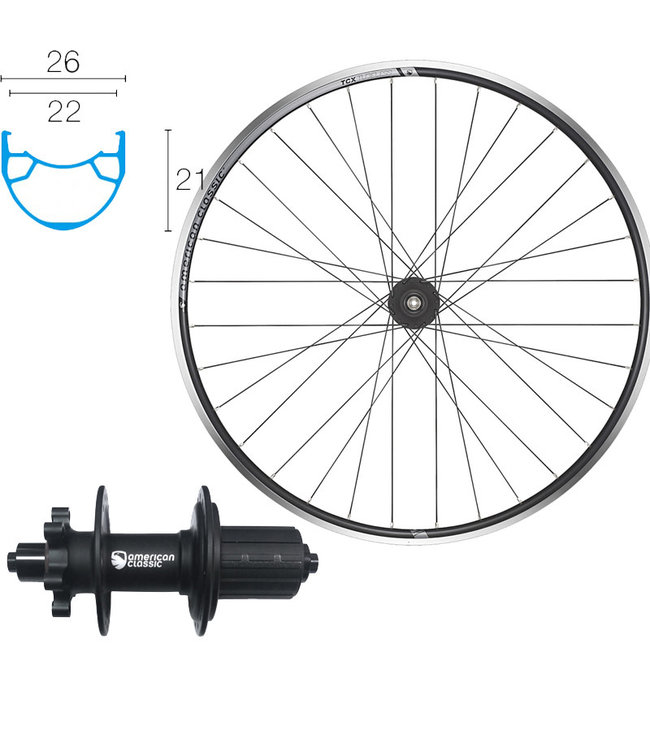 K-RACE KRACEKR 700/29" ALLY TCX DISC BLACK (TUBELESS)700C ROAD WHEELS, DISC BRAKE