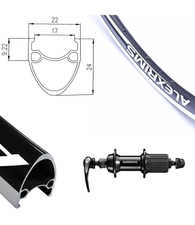 ALEXRIMS ALEXRIMS 700C AT-490 BLACK700C ROAD WHEELS