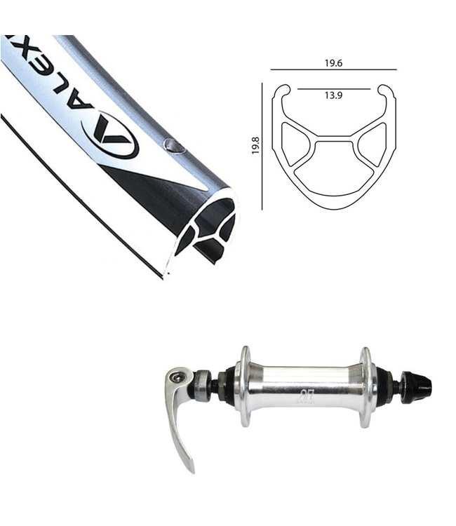 ALEXRIMS ALEXRIMS 700C R-450 SILVER700C ROAD WHEELS